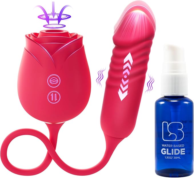 ๐น APP-Control Rose Vibrator ๐ฑ Smart APP Control ๐จ Powerful Clitoral Suction ๐ G-Spot Thrusting Stimulation ๐ 10 Exciting Modes