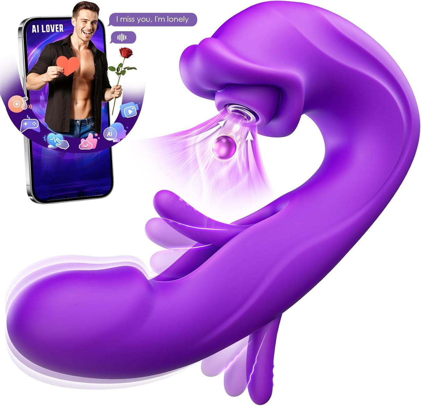 💥2026 MOOLIGIRL New AI Sync G-Spot Vibrator Support APP control 💞 7 Vibration & 5 Licking Modes + Free Mystery Gift | 30-Day Fast Refund