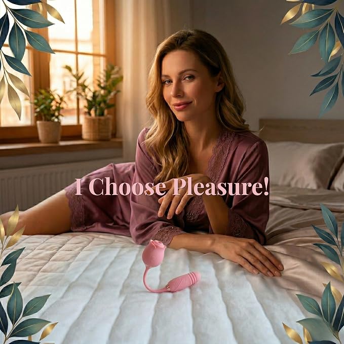 🌹 APP-Control Rose Vibrator  📱 Smart APP Control 💨 Powerful Clitoral Suction 💖 G-Spot Thrusting Stimulation 🔟 10 Exciting Modes