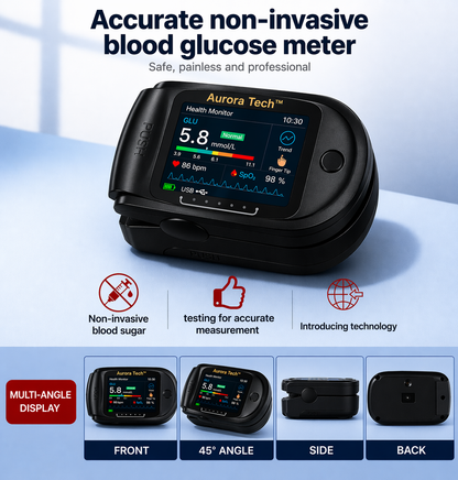 Aurora Tech™ Non-Invasive Blood Glucose Monitor | High-Precision 99.9% Accuracy | TGA Certified
