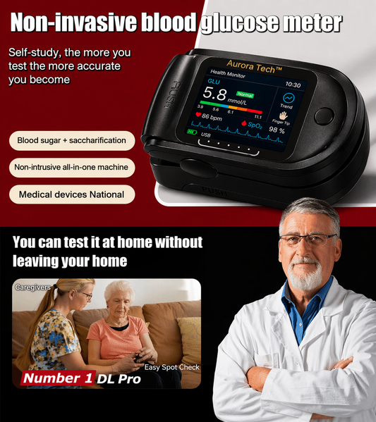 Aurora Tech™ Non-Invasive Blood Glucose Monitor | High-Precision 99.9% Accuracy | TGA Certified